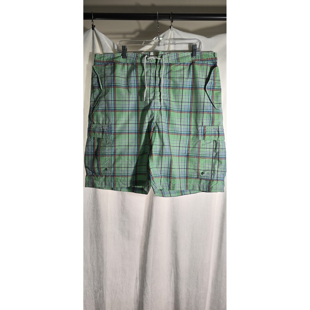 Polo Ralph Lauren Swim‎ Trunks Mens Large Plaid Lined Beach Shorts Vintage 40